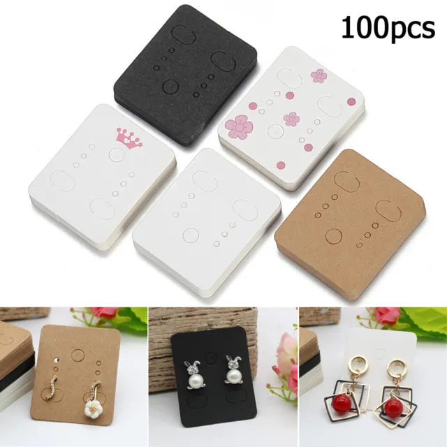 Studs Long Drop Jewelry Display Card Kraft Paper Earring Display Card Holder