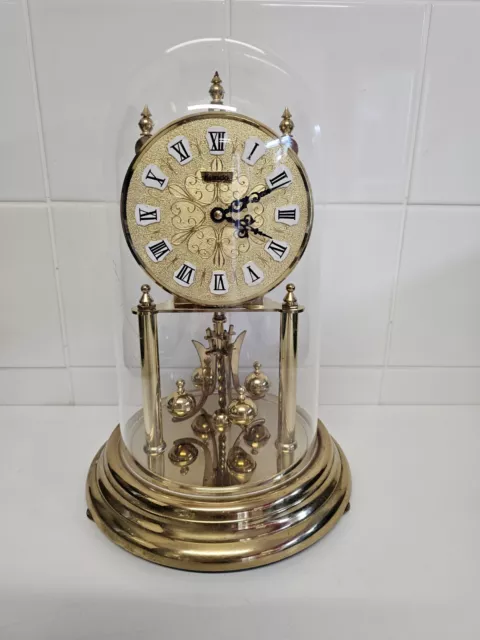 Kundo Quartz Dome Clock Rotating Pendulum Vintage W Germany ,with Fault