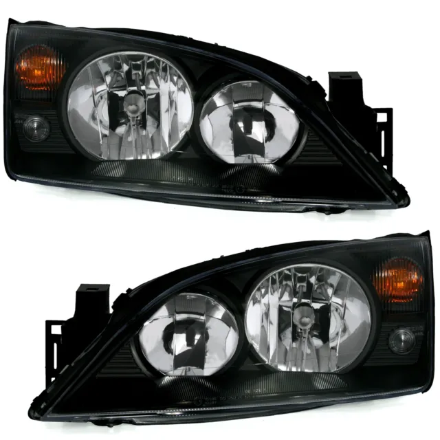 Scheinwerfer für Ford Mondeo MK3 00-07 in Schwarz links + rechts III Set Halogen