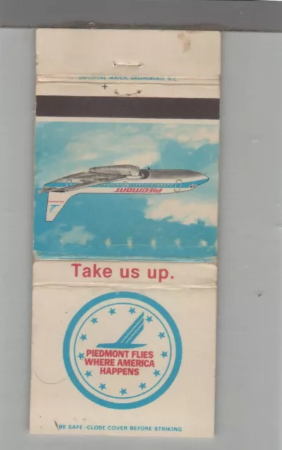 Matchbook Cover Piedmont Airlines Flies Where America Happens