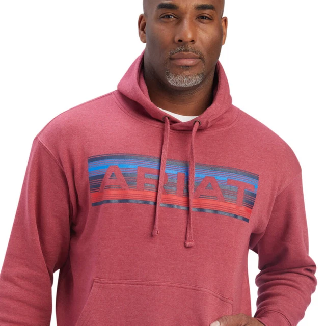 Ariat® Men's Serape Logo Rubia Red Heather Pullover Sweatshirt 10041716