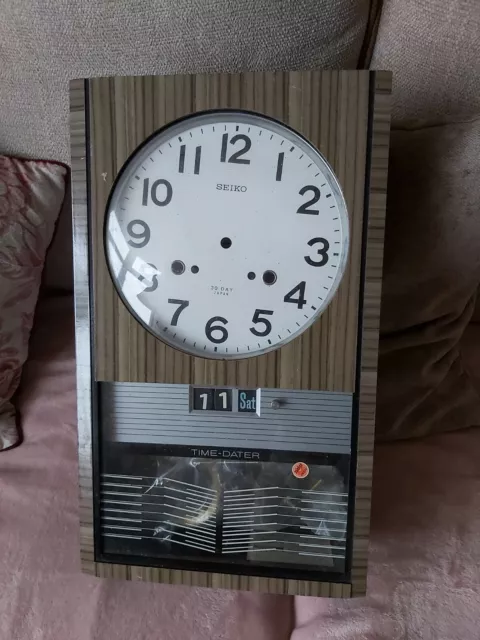 ICONIC SEIKO TIME Dater 30 Day Japan Wall Pendulum Clock * FREE UK MAINLAND  POST £ - PicClick UK