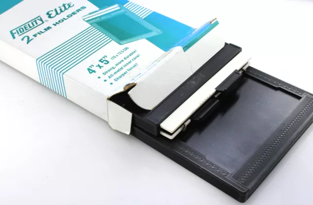 4x5 Fidelity Elite Doble Oscuro Deslizantes para Película de Gran Formato - Pares limpios, en caja