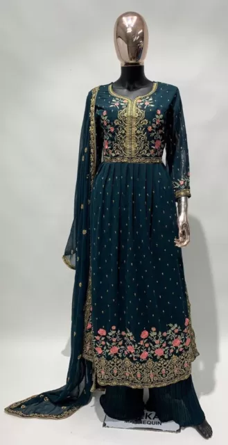 Fête Robe Bollywood Indien Salwar Créateur Femme Kameez Anarkali Costume 2