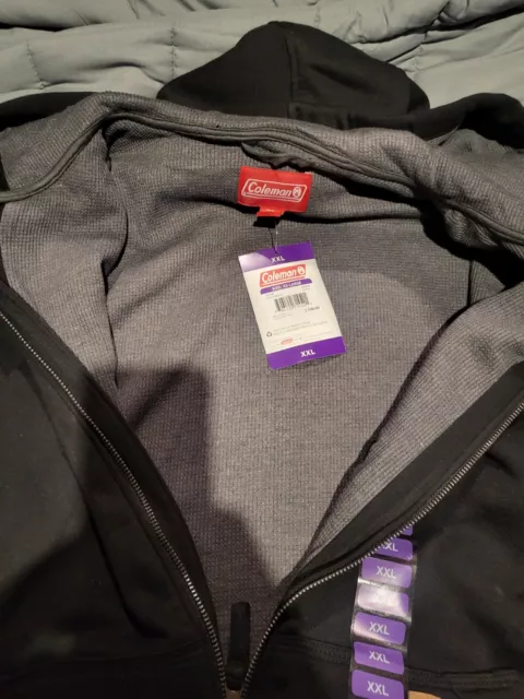 NEW. Coleman Thermal Lined Waffle Full Zip Sweatshirt Work Hoodie Men's XXL 2XL