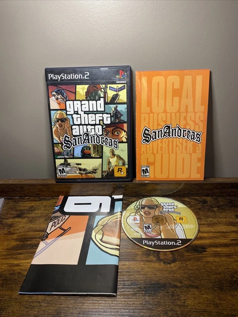 GRAND THEFT AUTO GTA San Andreas PlayStation PS2 Complete CIB W/ Manual ...