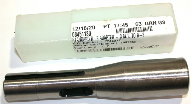 Interstate 3MT Inside Taper R8 Outside Taper R8 to Morse Taper Adapter 08451130