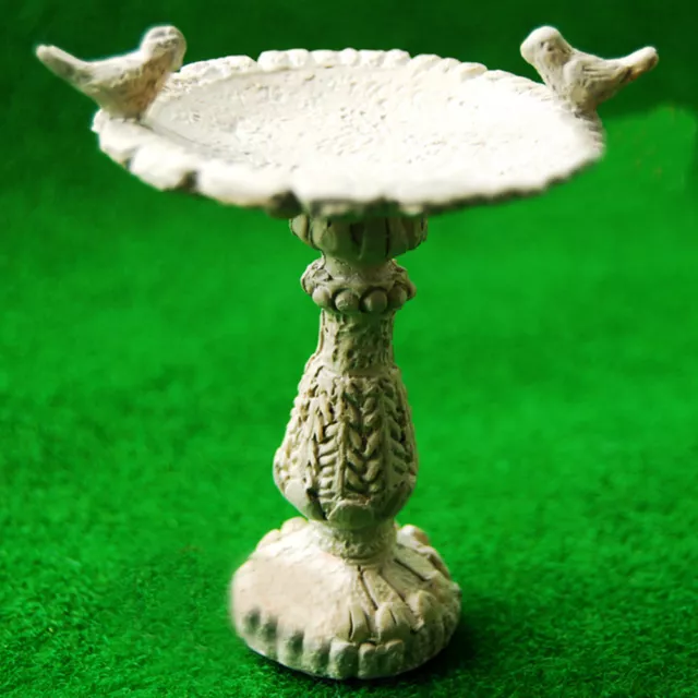 1:12Dollhouse Miniature Fairy Garden Furniture Resin Bird Bath Fountain DecoU-RQ