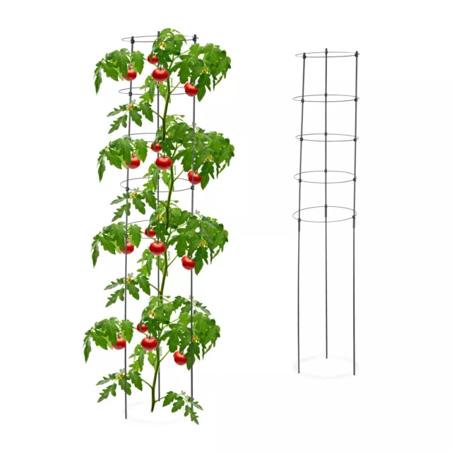 Rankhilfe 2er Set, Rankgerüst 150 cm, Bohnenrankhilfe Staudenstütze Tomatenkäfig