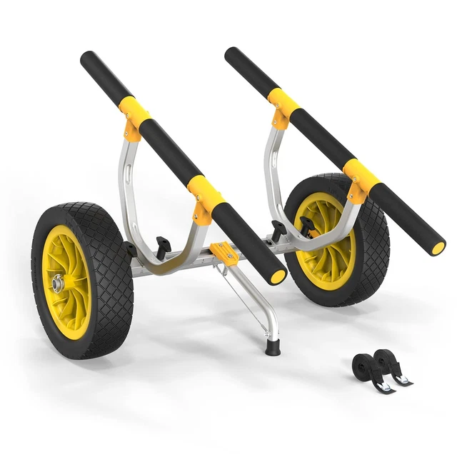 Canoe Cart, Heavy Duty Universal Kayak Cart Dolly Adjustable Width 6.3...