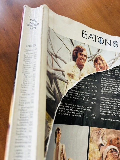 1971 Eatons Catalogue Fall Winter Fashion Household Front Page