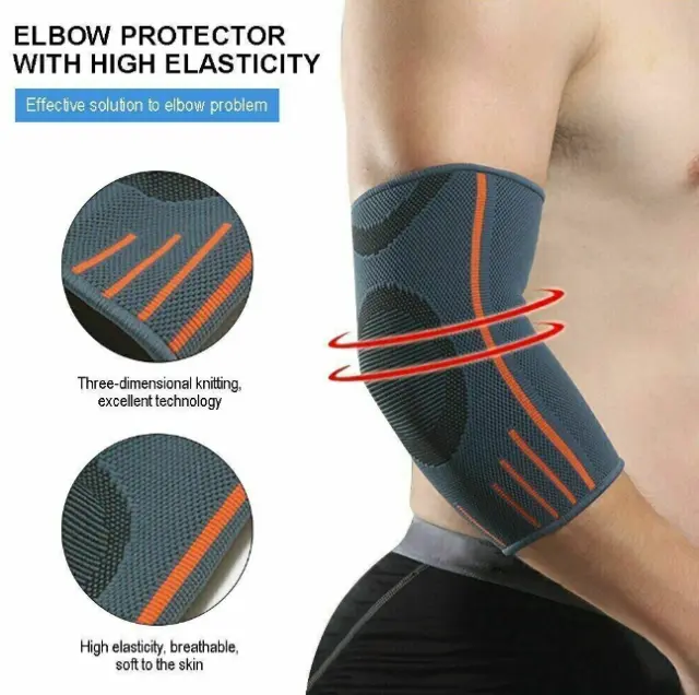 Elbow Support Brace Compression Sleeve For Tennis Golfer Arthritis Pain Relief