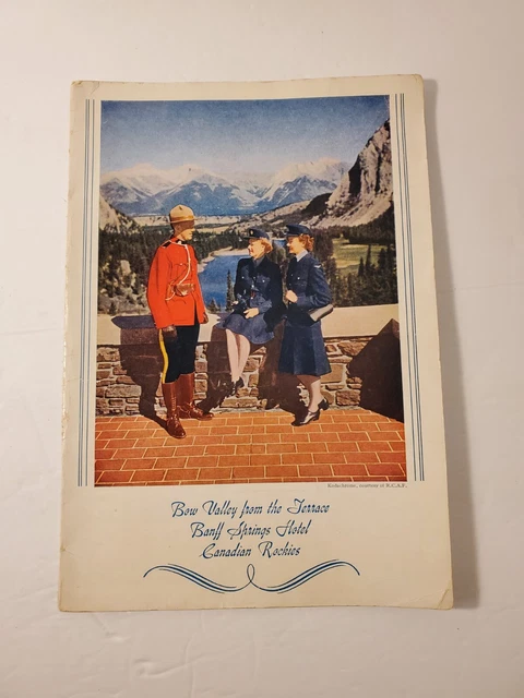 Canadian Pacific Railway Dining Car Menu Mountie And R.c.a.f.w.d. Cover 1944