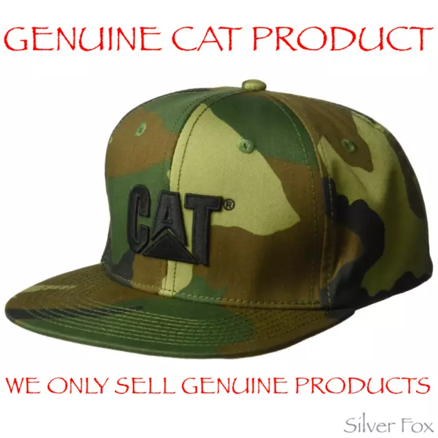 Cat Caterpillar Sheridan Camo Camouflage Flat Bill Snapback Cap Hat Brand New
