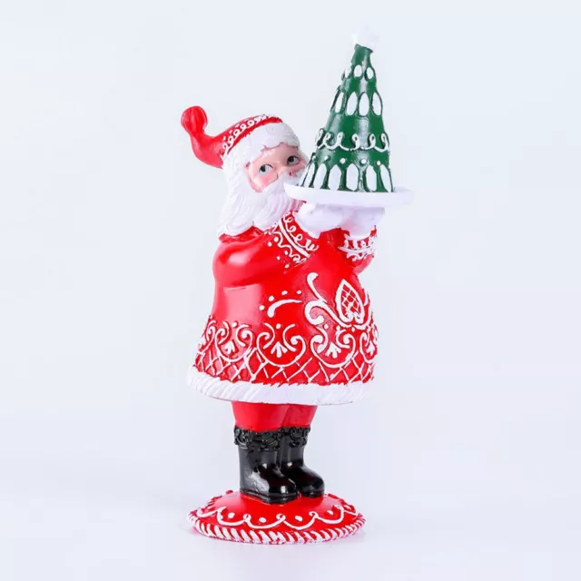 Christmas Ornaments Resin Supply Mini Santa Statue Decor for DIY