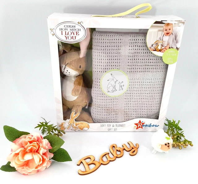 "Set Regalo Bambino / Coperta E Scatola Giocattolo ""Indovina Quanto Ti Amo"