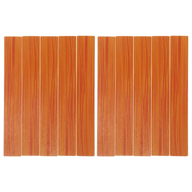 20 Pcs Mini House Flooring Miniature Contact Paper Floorboard Wooden
