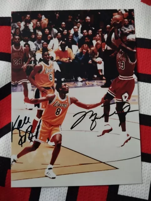 Michael Jordan,Kobe Bryant Autogramm,signiertes Foto.