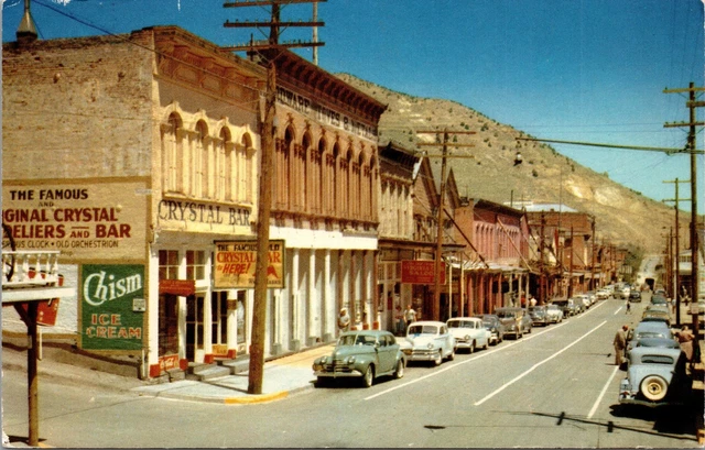 Vintage Virginia City Nevada Street View Ice Cream Cars  Post Card - A8