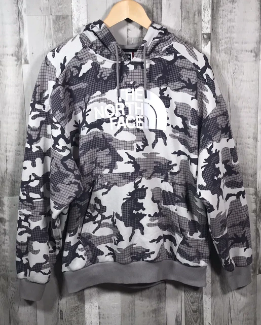 Felpa con cappuccio donna XL The North Face manica lunga logo mimetico