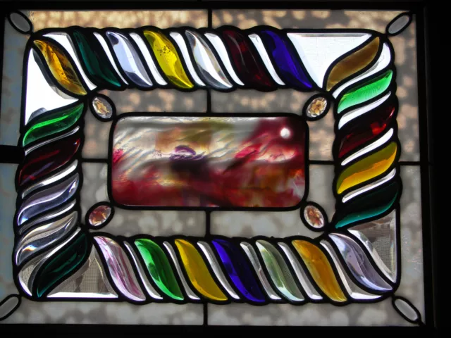 Stained Glass Jeweled window by Salvatore Polizzi