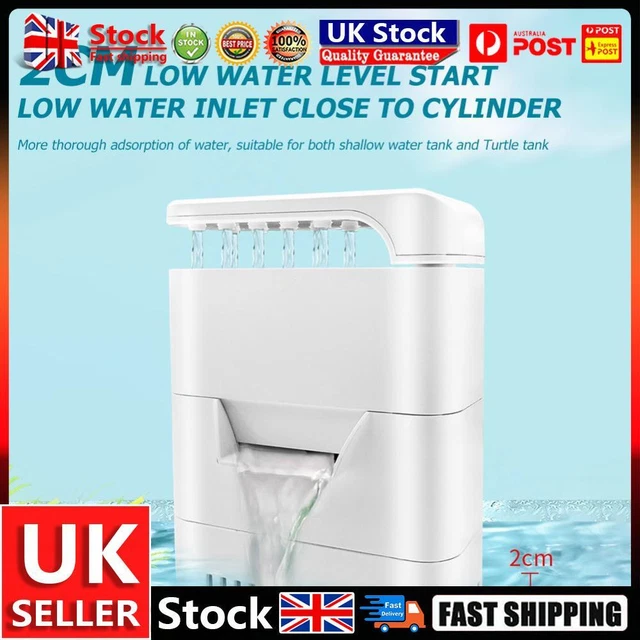 Turtle Tank Low Level Water Filter Aquarium Submersible Pump (2 Layer) UK