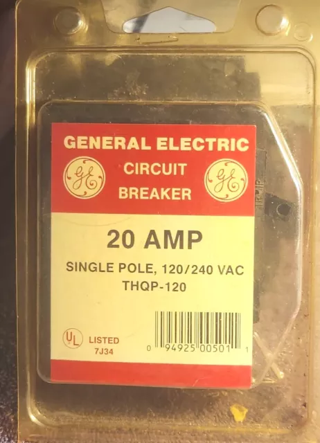 GE General Electric THQP120 Thin 20 Amp 1-Pole 120/240VAC Breaker