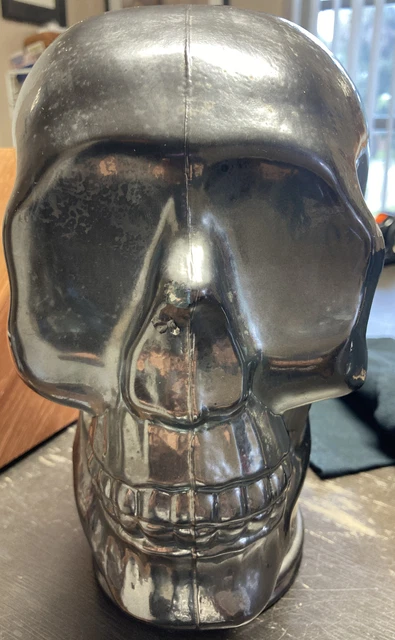Glass Skull Translucent Life Size Mannequin Skeleton Head for Decor Hats Wigs