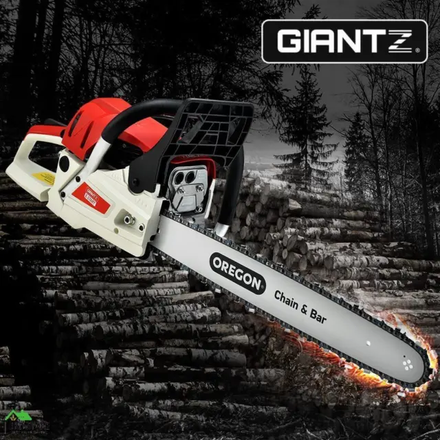 Giantz Petrol Chainsaw Commercial 52cc E-Start 20 Oregon Bar Pruning Chain Saw
