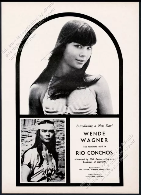 1964 Wende Wagner photo Rio Conchos scarce show biz promo vintage trade print ad