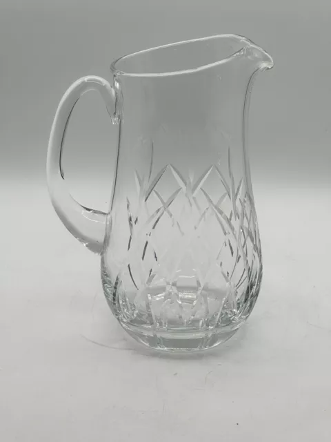 Block Poland Etude Pitcher 9” Clear Crystal With Applied Handle 48 Ounce