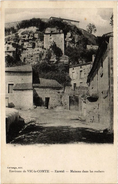 CPA Env.de Vic le Comte Enval, House in the Rocks FRANCE (1284876)