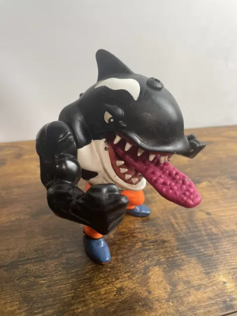 Vintage Street Sharks Moby Lick Orca Killer Whale Action Figure Wise Design 1995