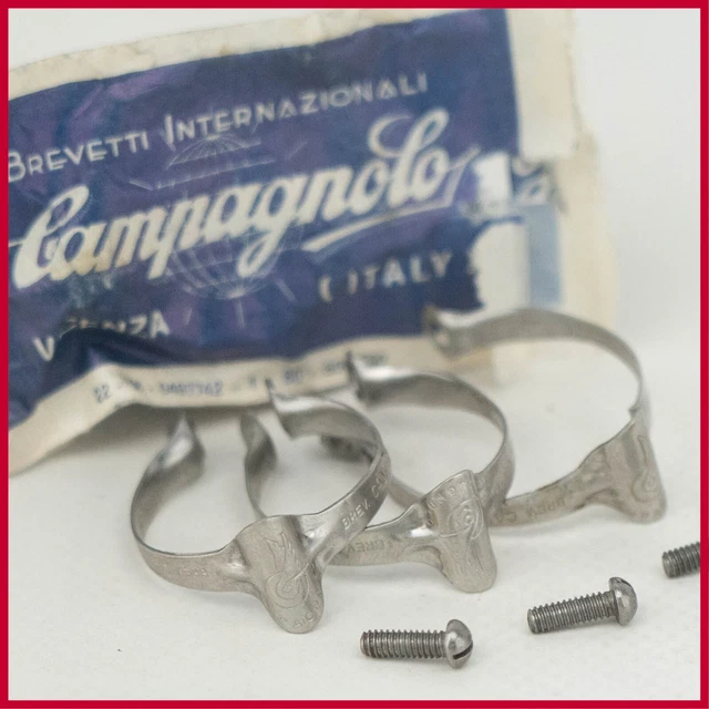 NOS Campagnolo 626/a Downtube Twin Cable Guide Clip: No Bolt/Nut - Bike