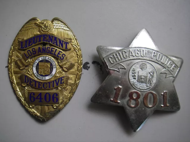 La And Chicago Police Badges