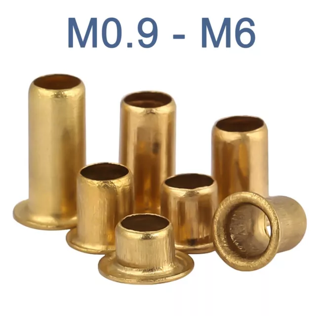 Rivetti cavi in ottone rivetti occhielli PCB scheda rivetti cavi tubolari M0,9 M1,3~ M6