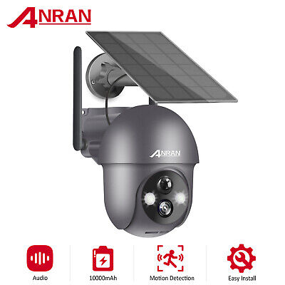 Anran 360 ° Telecamera di sicurezza wifi per Esterni Solare/Batteria Wireless 2 VIE AUDIO CCTV 