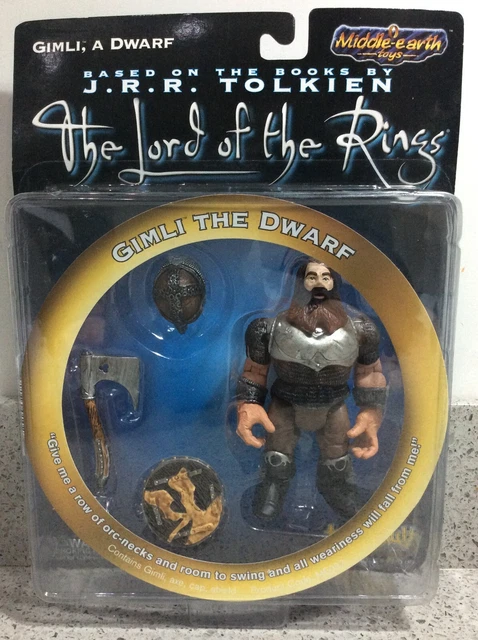 VINTAGE MIDDLE EARTH Lord of Rings GIMLI THE DWARF Toy Vault Action ...