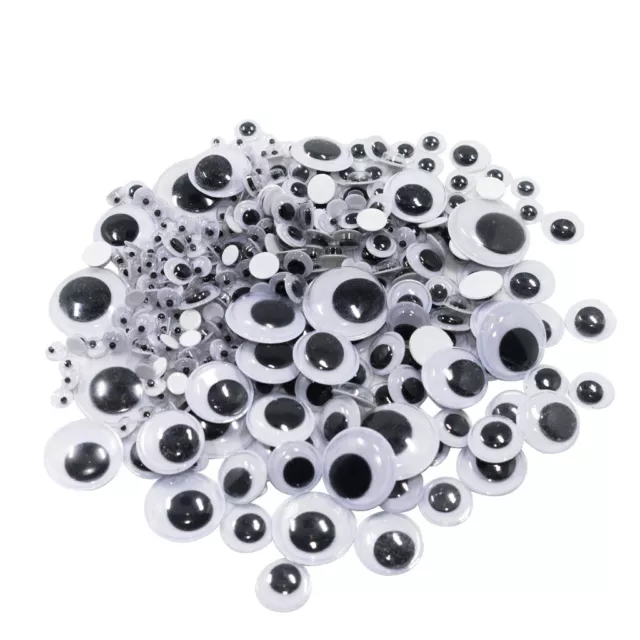 308 Pieces Plastic Wiggle Moving Googly Eyes Sticky Mixed for DIY Doll Toy