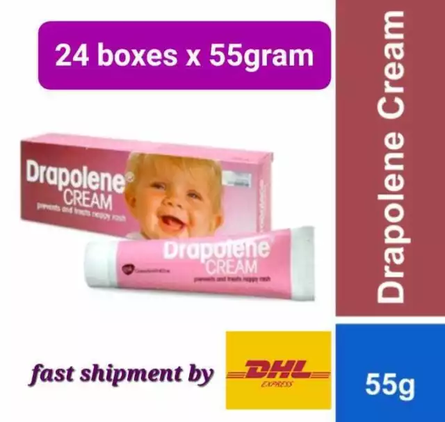 24x55g Drapolene cream prevents and treats nappy rash for baby - shipment by DHL