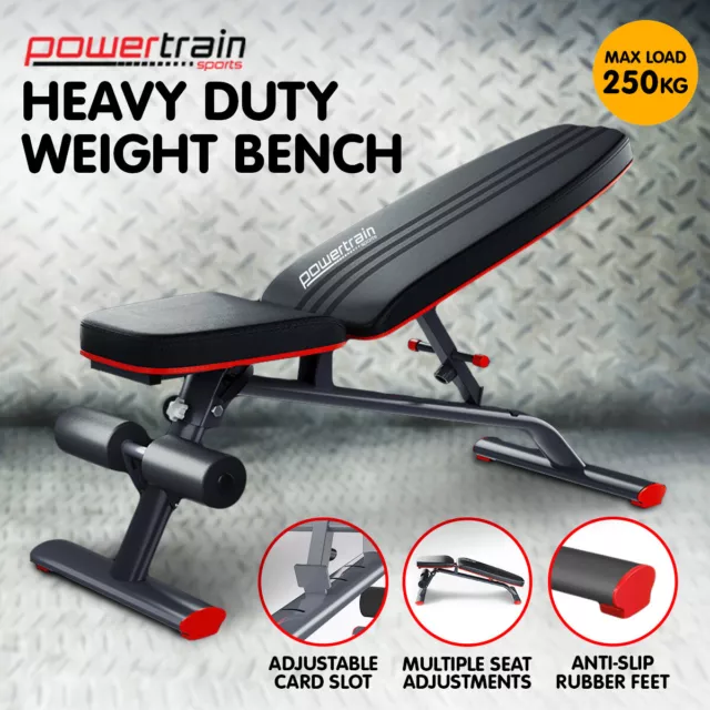 Powertrain Home Gym Bench Powertrain Adjustable Incline Decline FID