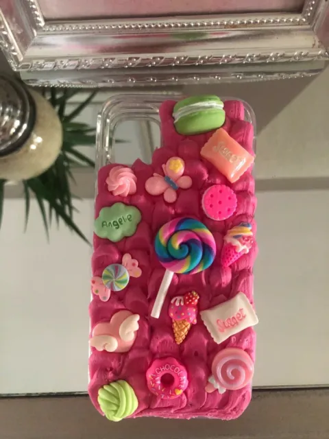 KAWAII CUTE HANDMADE unique decoden pink phone case with charms iphone 11  $15.00 - PicClick
