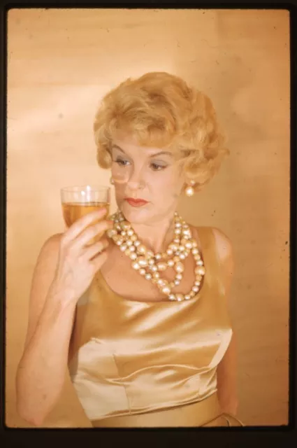 Elaine Stritch Broadway Star 1960 Glamour Photo Shoot Original Transparency