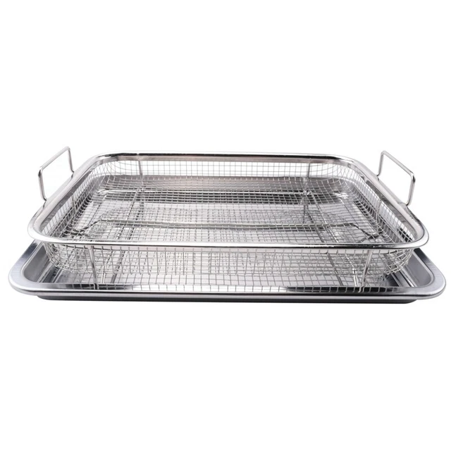 Cesto friggitrice ad aria per forno, friggitrice e padella acciaio inox, friggitrice ad aria deluxe Y6V9