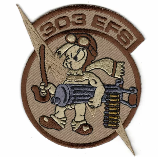 4" Usaf Air Force 303Fs Desert Fighter Squadron Afres Embroidered Jacket Patch