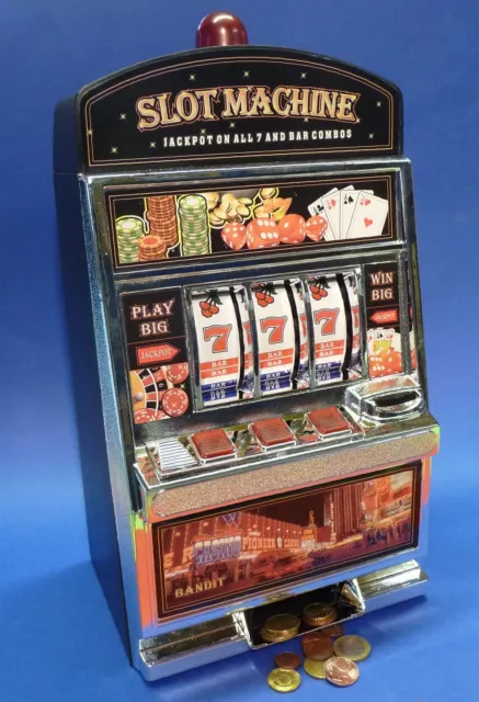 SLOTMACHINE Geld-Spielautomat in MAXI-Größe mit realistischer FUNKTION  69-1219 2