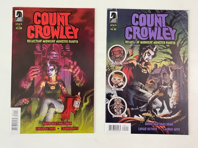 Dark Horse COUNT CROWLEY RELUCTANT MIDNIGHT MONSTER HUNTER LOT # 1 & 2 VFNM 2019