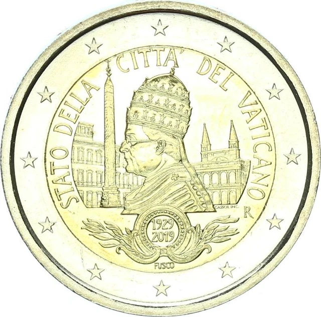 Vatikan Gedenkmünze 2 Euro 2019 IPZS - Italien 90. Jahrestag Vatikanstadt stgl.