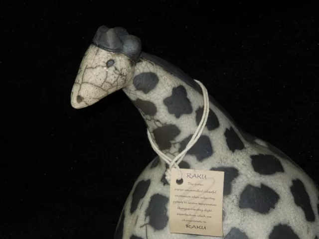 RAKU Crazy Clay Gerhard de Beer Giraffes South Africa Studio Pottery Hand Made 4