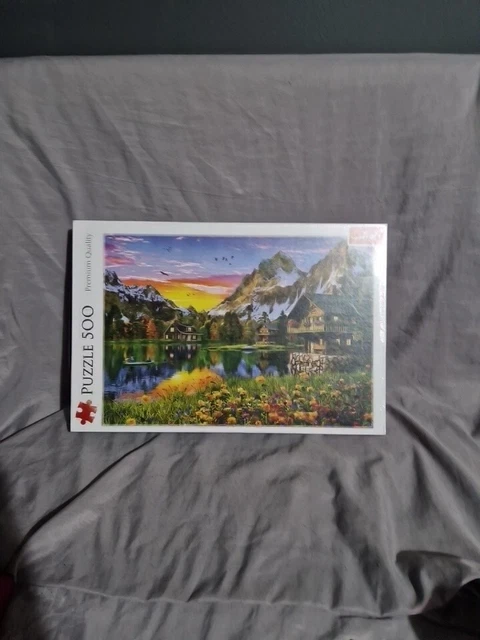 Trefl 500 Piece Jigsaw Puzzle - Alpine Lake - Complete - Switzerland NEW SEALED